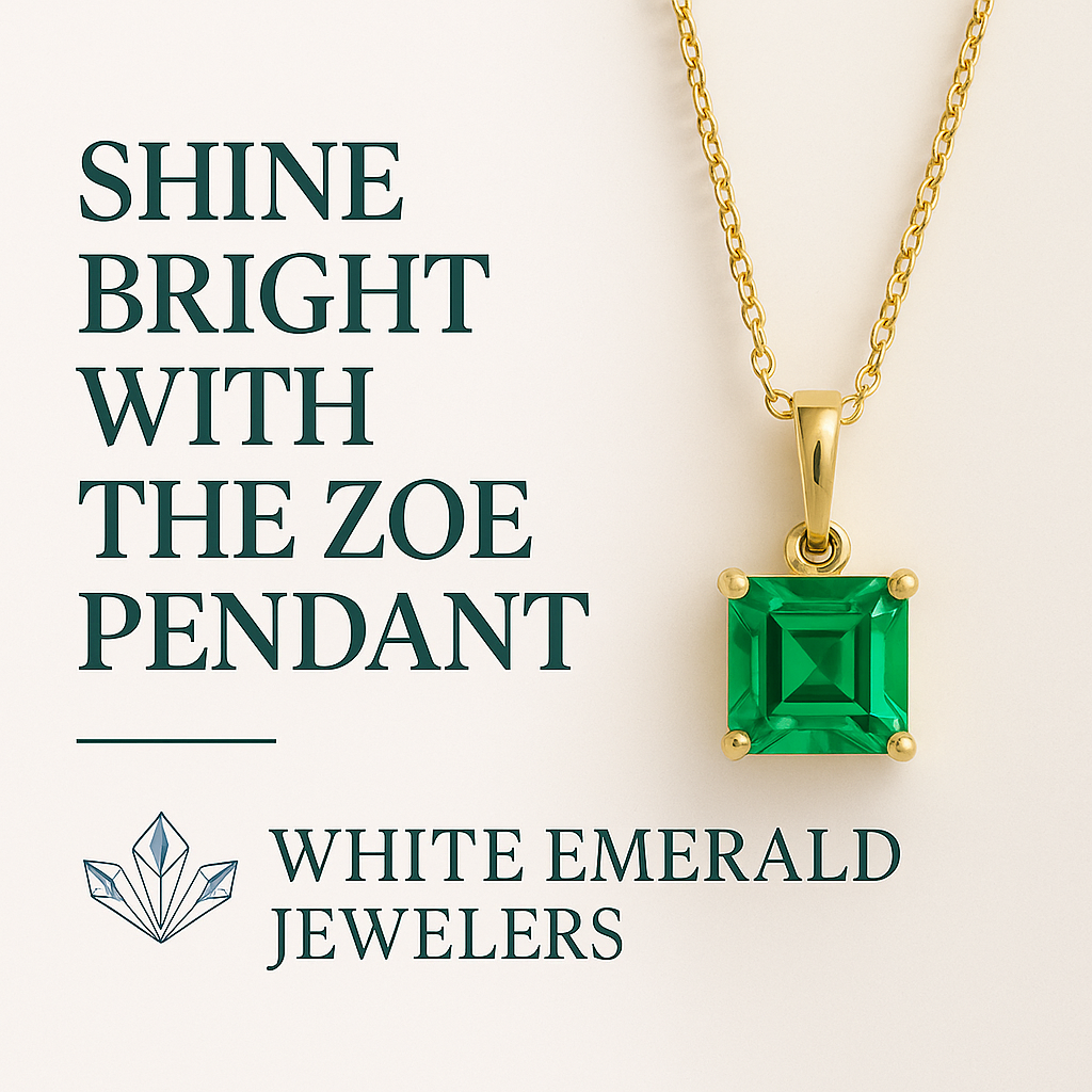 Shine Bright with The Zoe Pendant – White Emerald Jewelry
